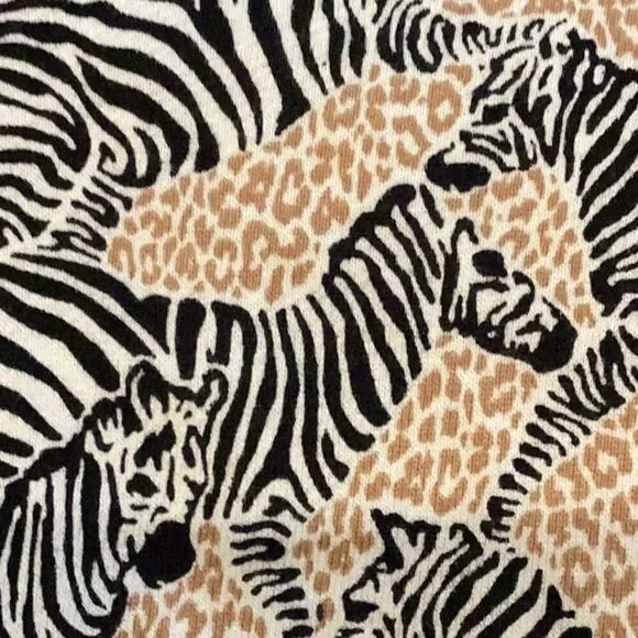 NWT J. Crew Safari Zebra Giraffe Print Crewneck Cozy Sweatshirt AP666 XS - Picture 5 of 7